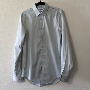 Calvin Klein Men's Dress Shirt Grey, Medium, 15 in 34-35